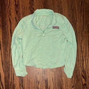 GUC Vineyard Vines size M (10-12) Mint Green Quarter-Zip Pullover